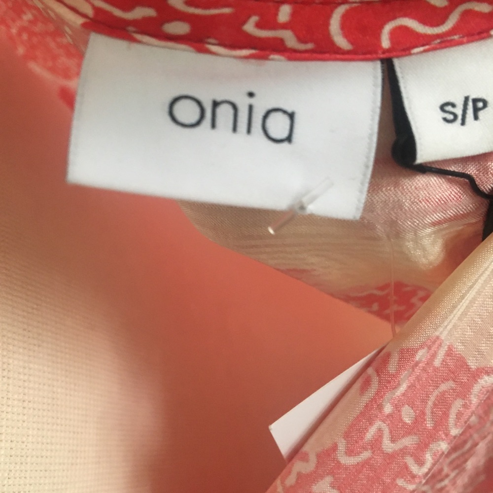 Onia NWT -S-  martine hibiscus-print 💯%silk dress - Picture 10 of 14